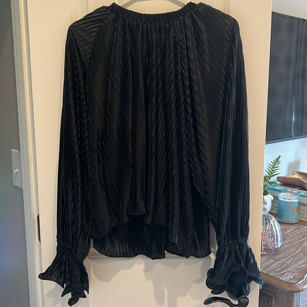 Black Pleated Top - Picture 3 of 5